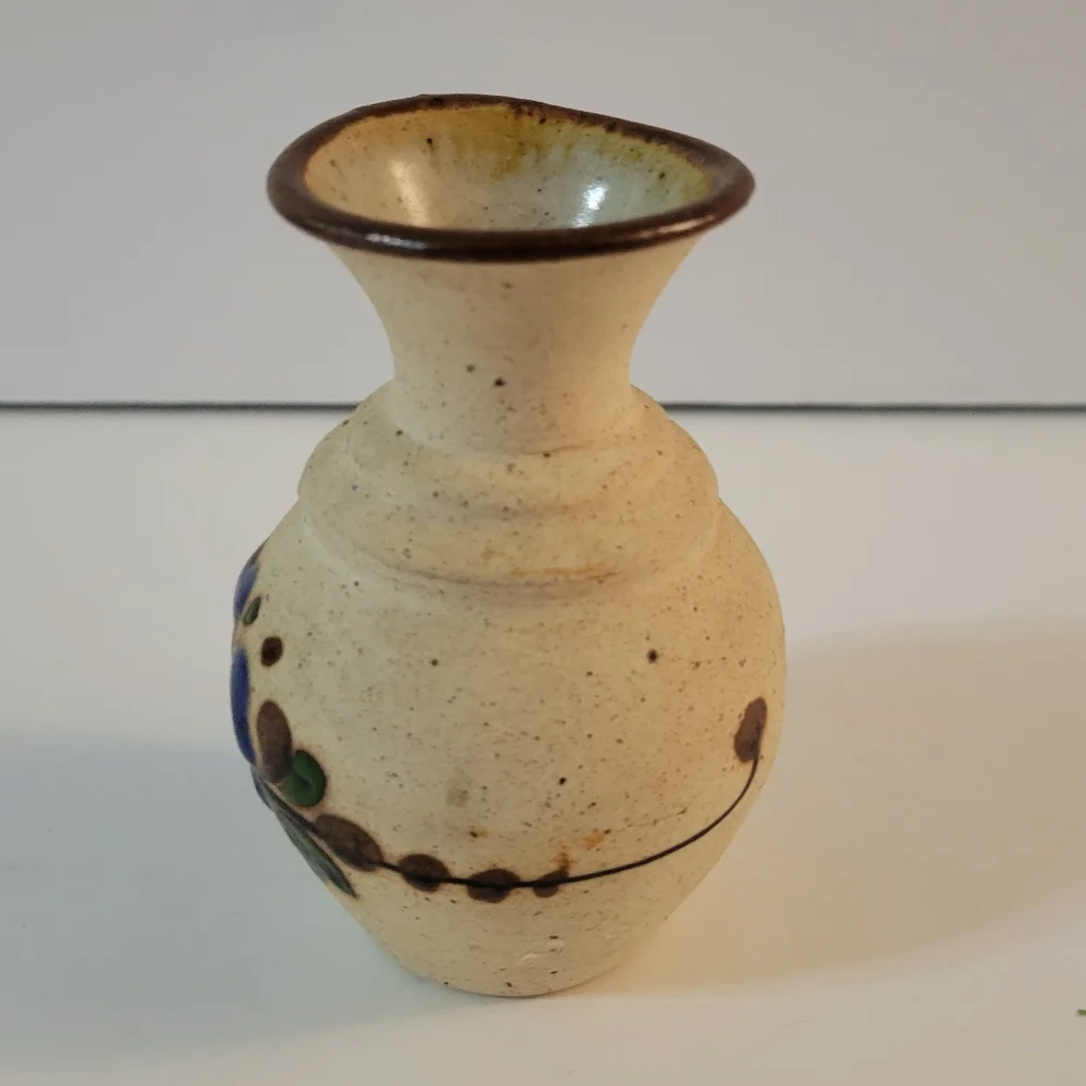 Vintage Tonala Mini Vase Hand Crafted Mexico